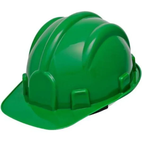 Capacete Verde Plastcor Aba Frontal com suspensão